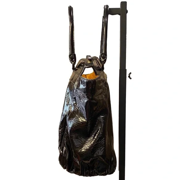 GUCCI Black Patent Leather Horsebit Tote Shoulder Bag - Recolored - Picture 9 of 17